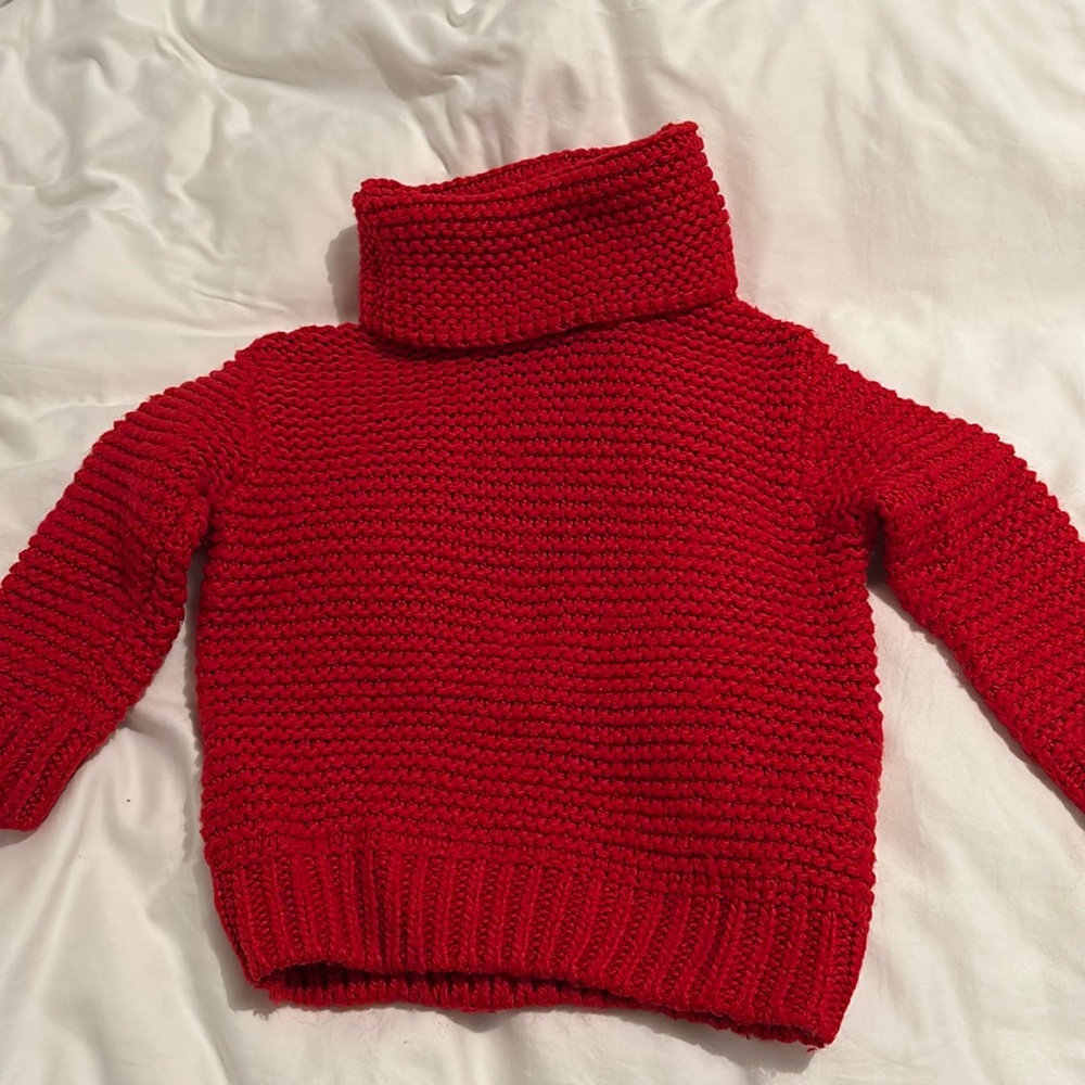 Zara kids red knit turtleneck size 5T